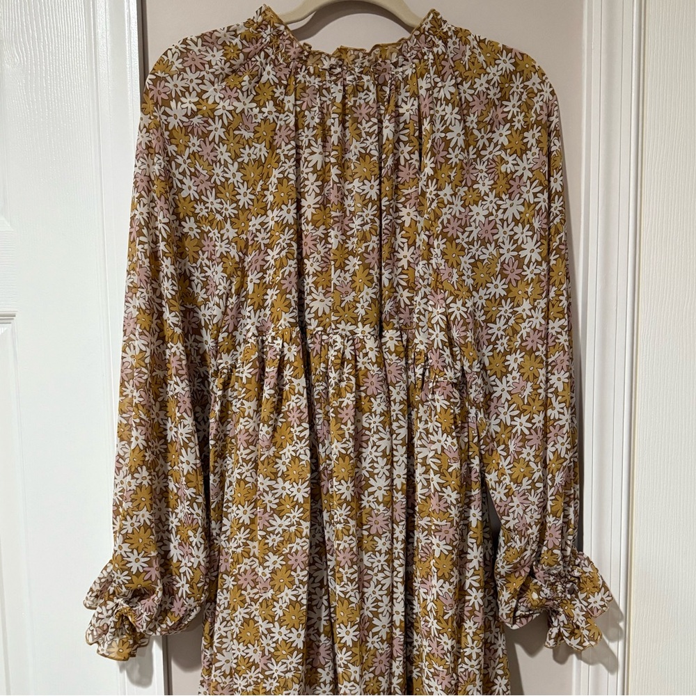 Impeccable Pig It Comes Naturally Dress Size Medium Brown Floral NWT - Picture 2 of 3